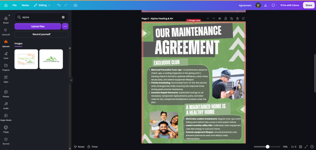 Alpine Maintenance Agreement